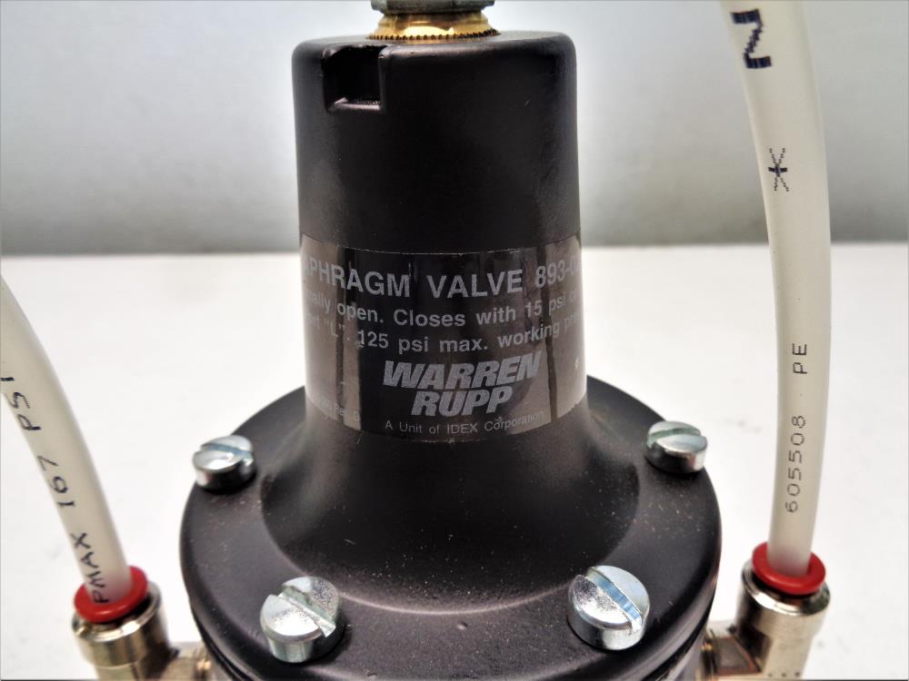Warren Rupp Actuated Diaphragm Valve 893-024-000 Liquid Level Assembly